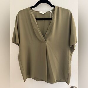 Vince Olive Blouse - Small - Moss Green - NWT